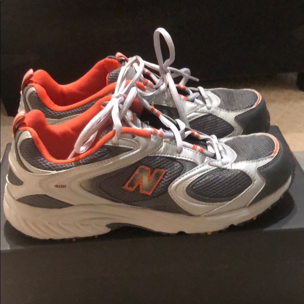 Men’s New Balance Shoes Grey/Silver/Orange Size 8